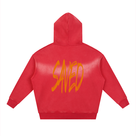 Sunfade Two-way Zipper Boxy Fleece Hoodie