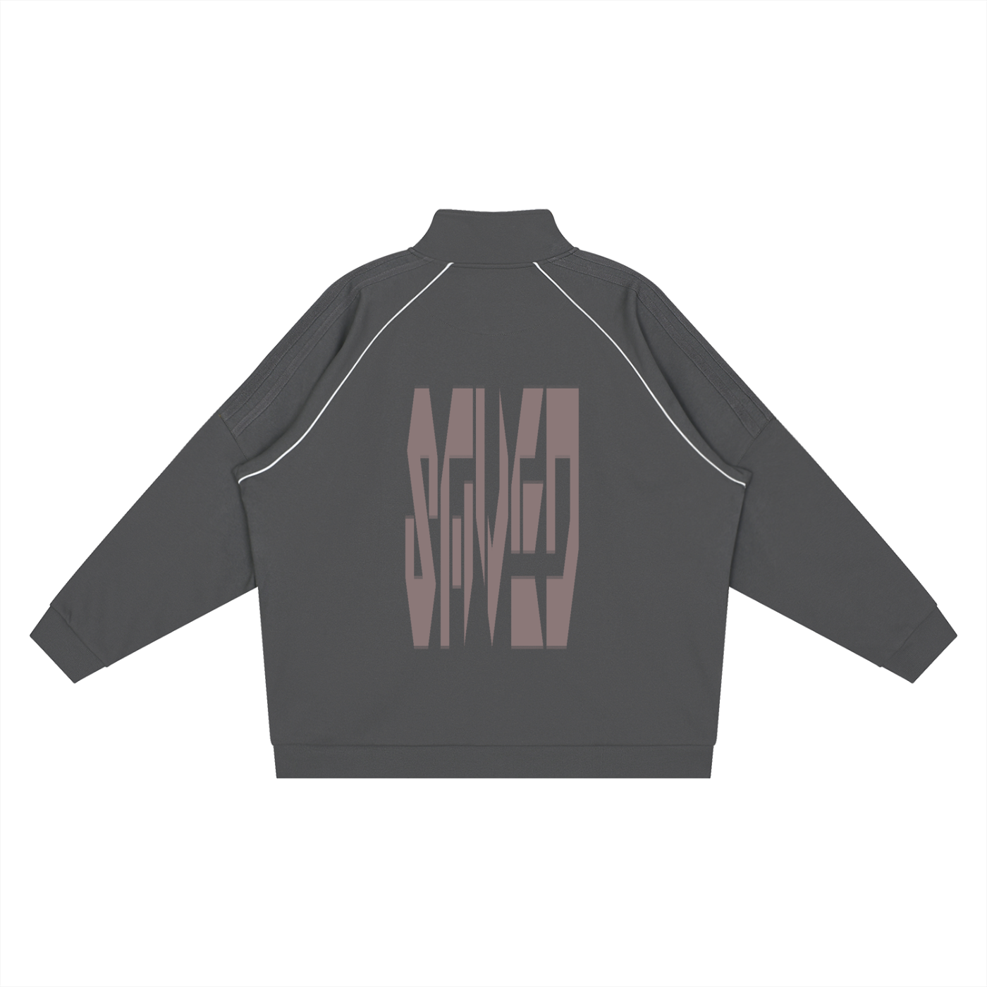 Reflection Striped Raglan Sleeve Jacket