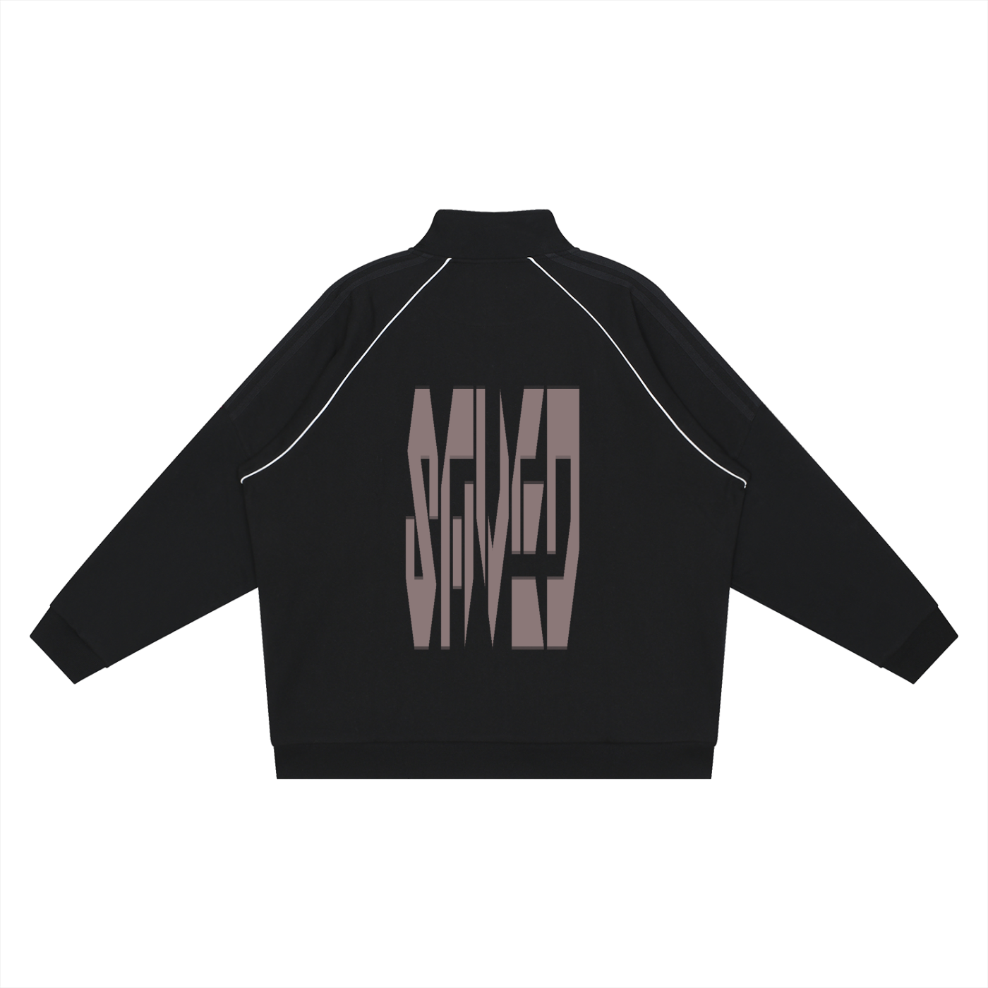 Reflection Striped Raglan Sleeve  Jacket
