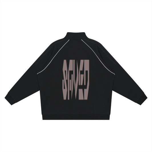 Reflection Striped Raglan Sleeve  Jacket